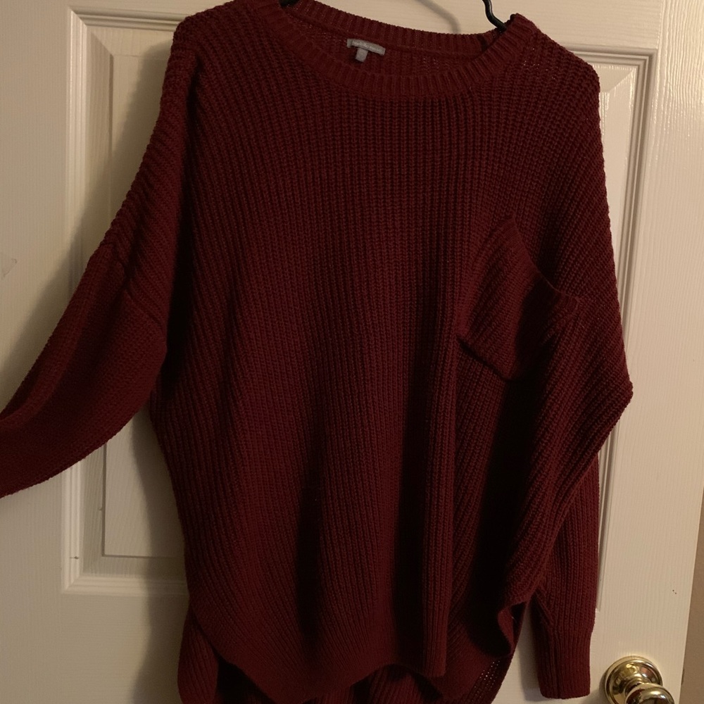 Burgundy Knitted Sweater